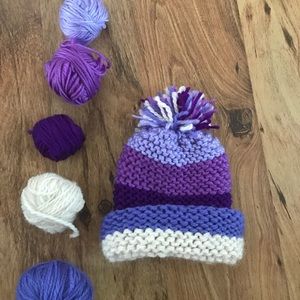 Purple Newborn Knit Hat
